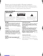 Предварительный просмотр 2 страницы Pioneer S-DV232 Operating Instructions Manual