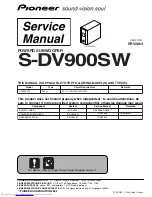 Preview for 1 page of Pioneer S-DV900ST Service Manual