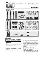 Pioneer S-FCR3700 Operating Manual preview