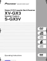 Pioneer S-GX3V Operating Instructions Manual предпросмотр