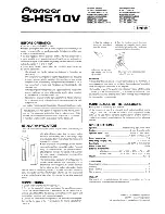 Pioneer S-H510V Operating Manual preview