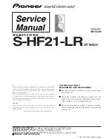 Preview for 1 page of Pioneer S-HF21-LR Instructions For Use