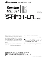 Pioneer S-HF31-LR Service Manual preview