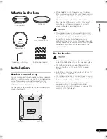 Preview for 3 page of Pioneer S-IC631-LR - In-Ceiling Speaker Left Operating Instructions Manual