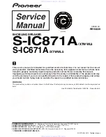 Pioneer S-IC871A/XTWWL5 Servise Manual preview