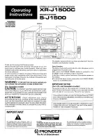 Preview for 1 page of Pioneer S-J1500 Operating Instructions Manual