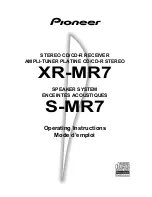 Предварительный просмотр 1 страницы Pioneer S-MR7 Operating Insructions