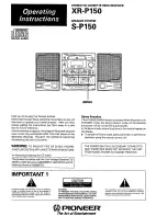 Preview for 1 page of Pioneer S-P150 Operating Instructions Manual