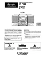 Preview for 1 page of Pioneer S-P160 Operating Instructions Manual