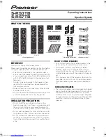 Preview for 1 page of Pioneer S-RS3TB Operating Instructions Manual