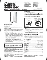 Pioneer S-SP410 Instruction Manual preview