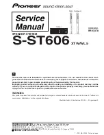 Pioneer S-ST606 XTW Service Manual preview