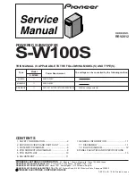 Preview for 1 page of Pioneer S-W100S Service Manual