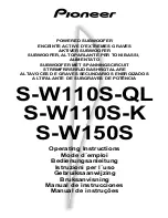 Предварительный просмотр 2 страницы Pioneer S-W110S-K Operating Instructions Manual