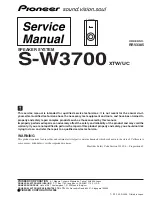 Pioneer S-W3700 Service Manual preview