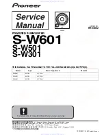 Pioneer S-W601 Service Manual preview