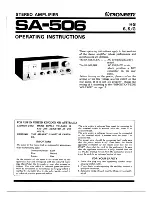 Pioneer SA-506 Operating Instructions Manual preview