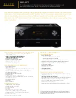 Pioneer SC-07 - Elite AV Network Receiver Specification Sheet preview