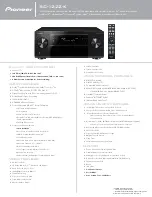 Предварительный просмотр 1 страницы Pioneer SC-1222 Specifications