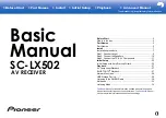 Предварительный просмотр 1 страницы Pioneer SC-LX502 Basic Manual