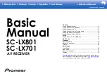 Pioneer SC-LX701 Basic Manual preview