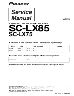 Pioneer SC-LX75 Service Manual preview
