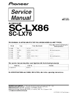 Pioneer sc-lx76 Service Manual preview