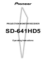 Pioneer SD-641HD5 Operating Instruction предпросмотр