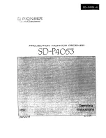 Pioneer SD-P4053 Operating Instructions Manual предпросмотр