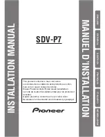 Предварительный просмотр 1 страницы Pioneer Sdvp7 - Din Sized Dvd Player Installation Manual