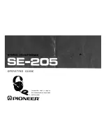 Предварительный просмотр 1 страницы Pioneer SE-205 Operating Manual