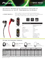 Preview for 1 page of Pioneer SE-CL721-H Specifications