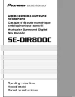 Pioneer SE-DIR800C - Headphones - Binaural Operating Instructions Manual предпросмотр