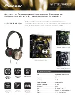 Предварительный просмотр 1 страницы Pioneer SE-MJ21 Specifications