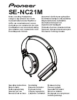 Pioneer SE-NC21M Operating Instructions Manual preview