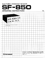 Preview for 1 page of Pioneer SF-850 Operating Instructions Manual