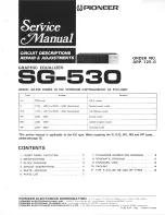 Предварительный просмотр 1 страницы Pioneer SG-530 Service Manual