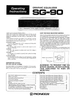 Pioneer SG-90 Operating Instructions Manual preview