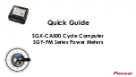 Pioneer SGX-CA500S Quick Manual предпросмотр