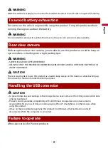 Preview for 8 page of Pioneer Siriusxm DMH-2600NEX Operation Manual