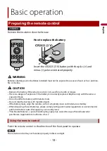 Preview for 13 page of Pioneer Siriusxm DMH-2600NEX Operation Manual