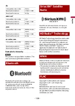 Preview for 104 page of Pioneer Siriusxm DMH-2600NEX Operation Manual