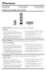 Preview for 1 page of Pioneer SP-BS21-LR Operating Manual