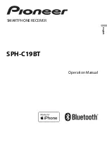 Pioneer SPH-C19BT Operation Manual preview