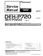 Предварительный просмотр 1 страницы Pioneer Suepr Tuner III DEH-P7200 Service Manual