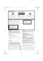 Предварительный просмотр 2 страницы Pioneer SUPER AUDIO CD PLAYER PD-D9MK2-K Operating Instructions Manual