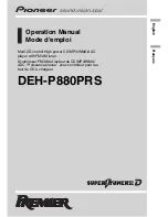 Предварительный просмотр 1 страницы Pioneer Super Tuenr IIID DEH-P880PRS Operation Manual