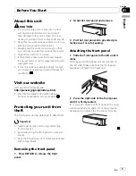 Preview for 3 page of Pioneer Super Tuner III D DEH-1050E Operation Manual