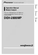 Pioneer Super Tuner III D DEH-2800MP Operation Manual preview