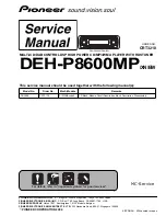 Preview for 1 page of Pioneer Super Tuner III D DEH-P8600MP Service Manual